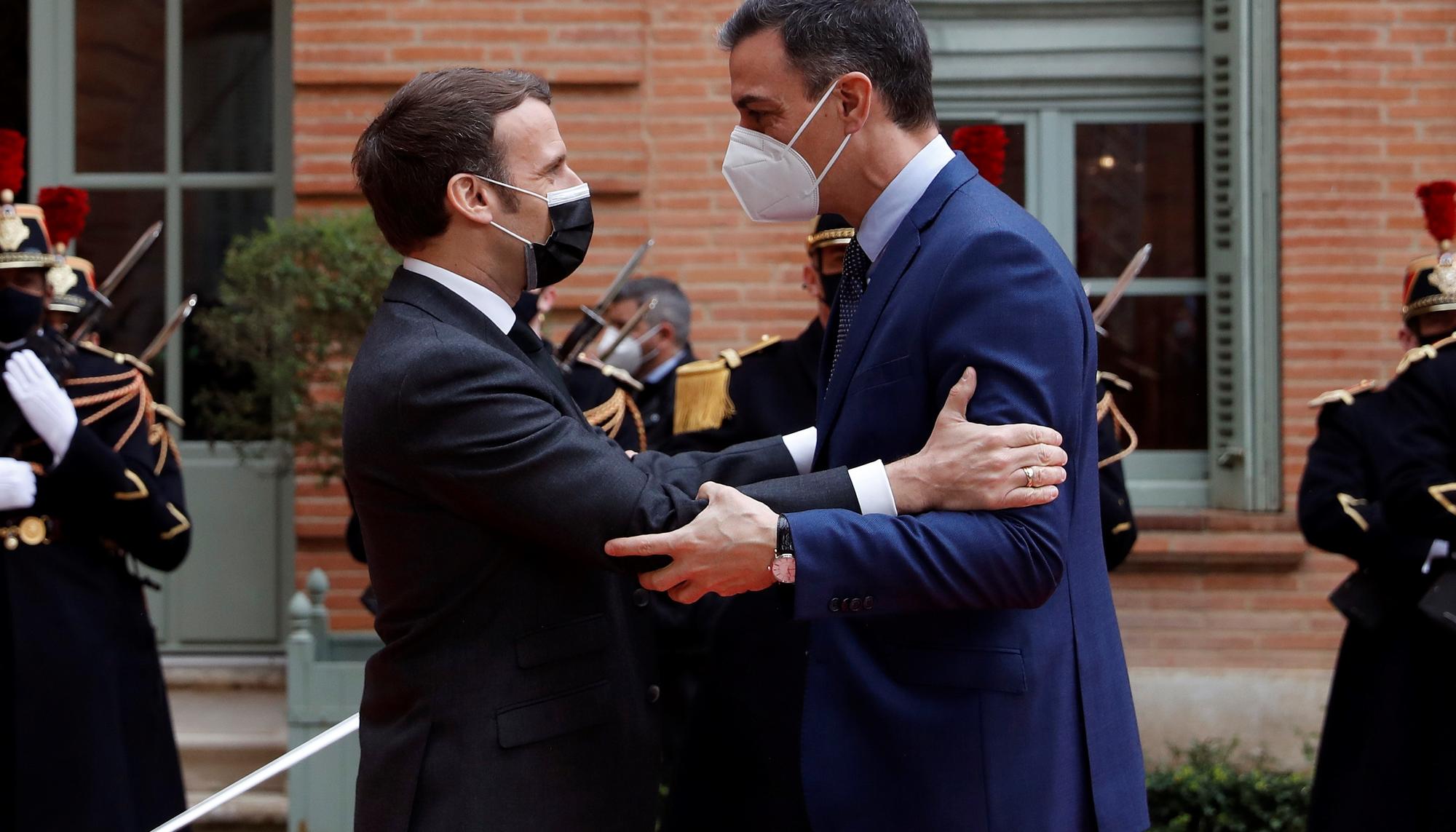 Macron y Pedro Sánchez -cumbre